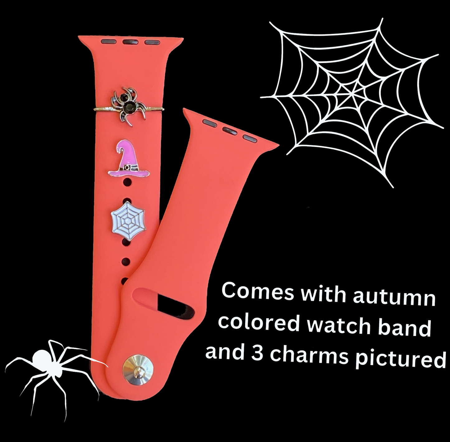 Spider Charm and Autumn Watch Band For Apple Watch