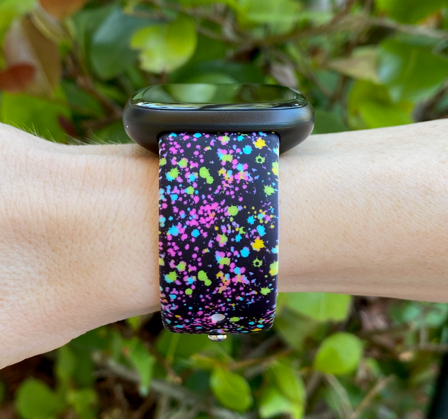 Black Splatter Fitbit Versa 1/2 Watch Band