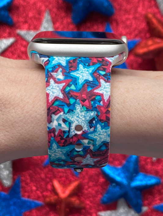 4th of July Stars Watch Band For Apple Watch