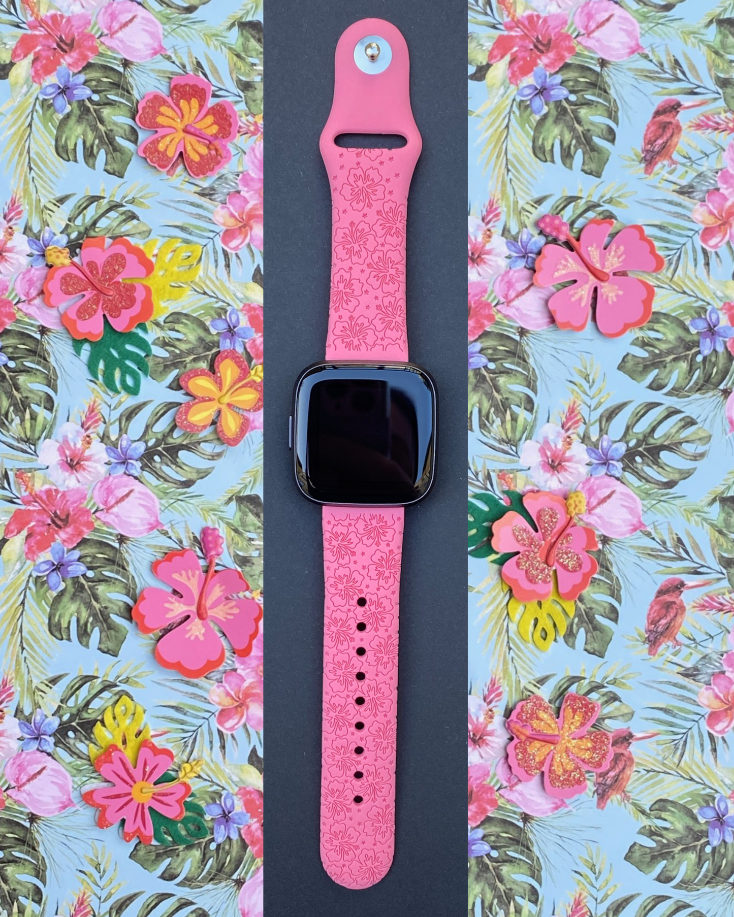 Tropical Hibiscus Fitbit Versa 1/2 Watch Band