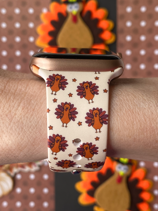 Happy Turkeys Thanksgiving Watch Band For Apple Watch