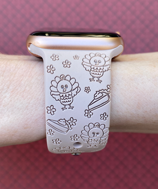 Thanksgiving Turkey Floral Watch Band For Apple Watch