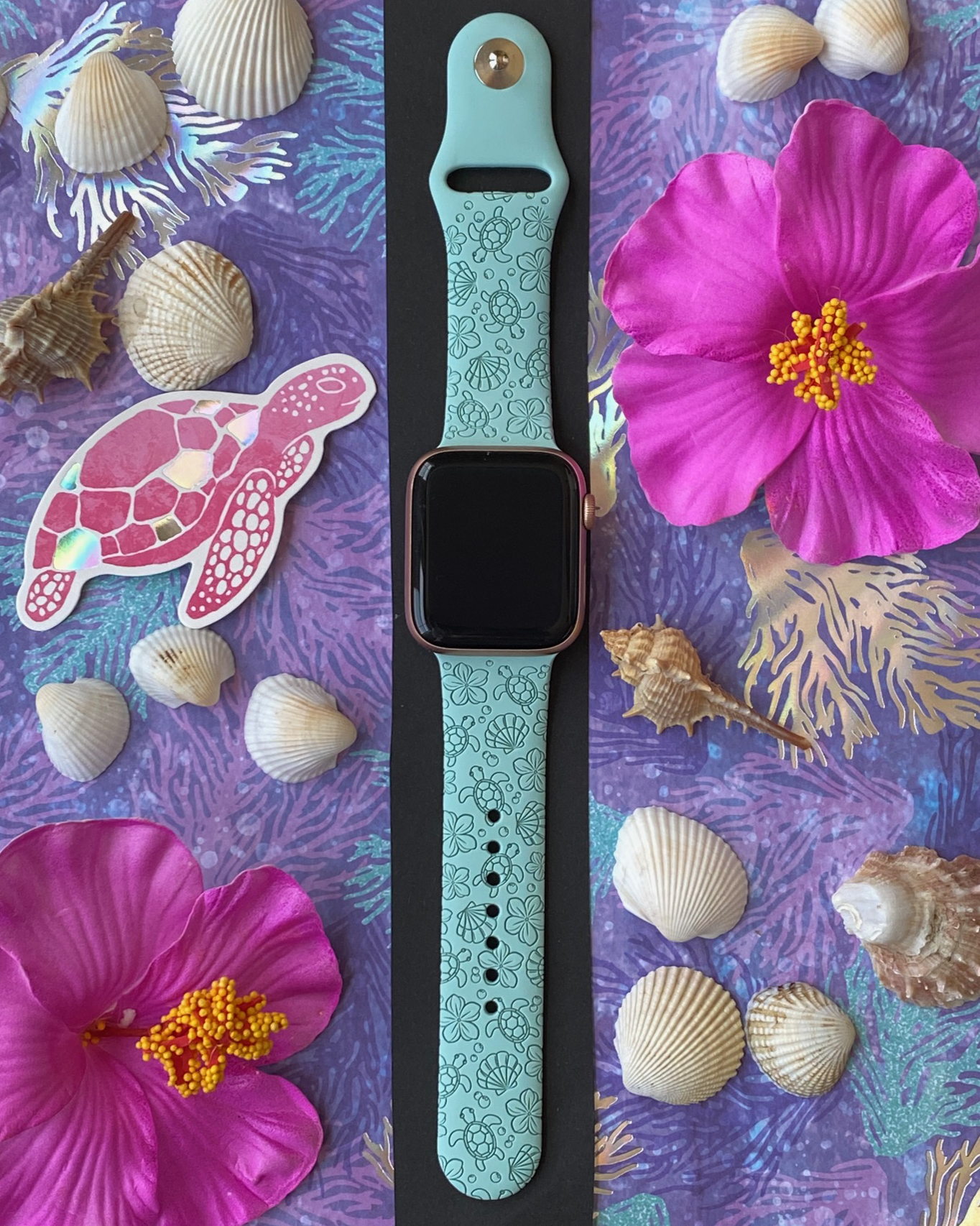 Summer Turtles Watch Band For Apple Watch