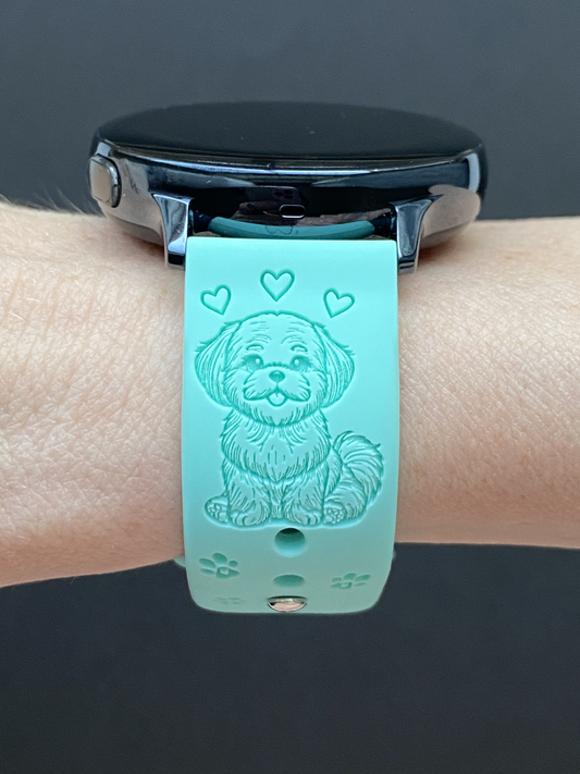 Happy Shih Tzu Dog 20mm Samsung Galaxy Watch Band