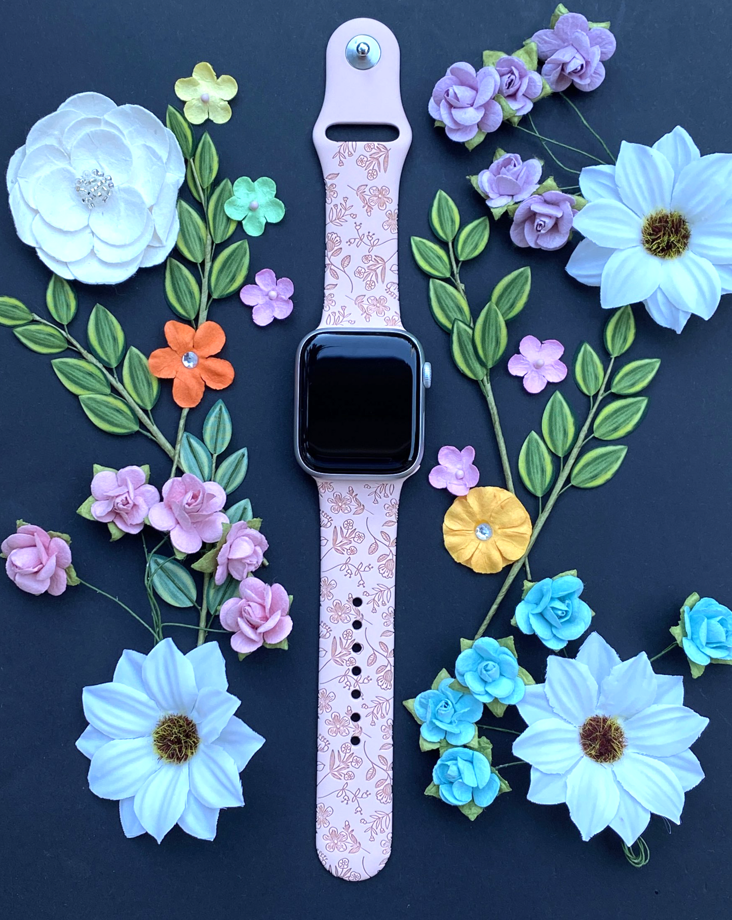 Whimsical Flower Watch Band For Apple Watch