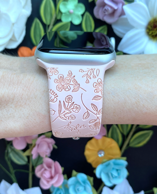 Whimsical Flower Watch Band For Apple Watch