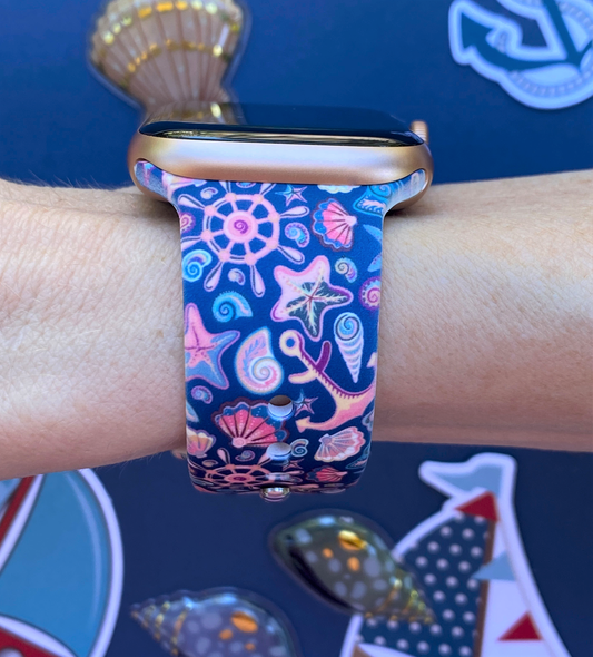 Seashell and Anchors Watch Band For Apple Watch