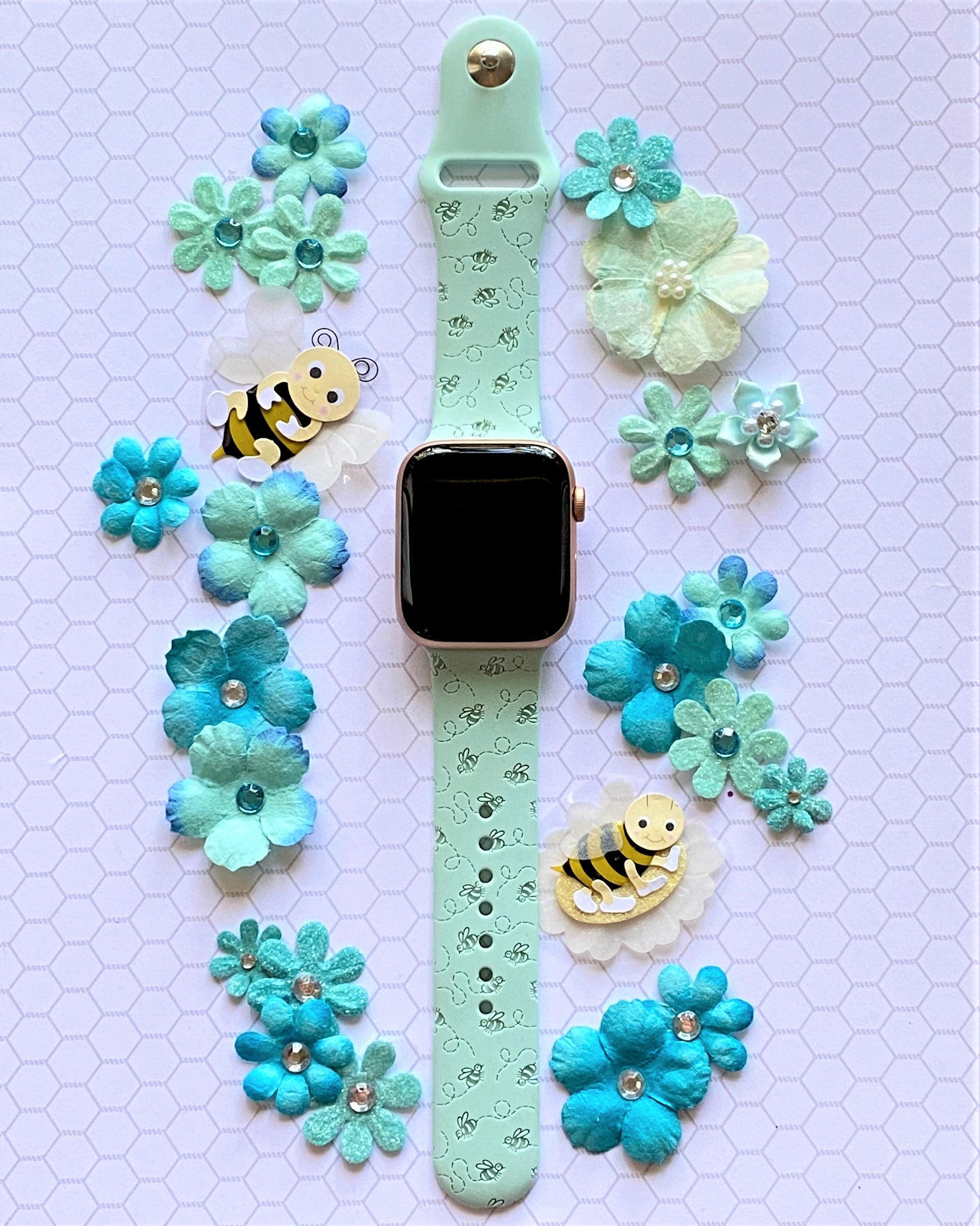 Spring Flower Apple Watch Silicone Engraved Band – Lux Bands Shop