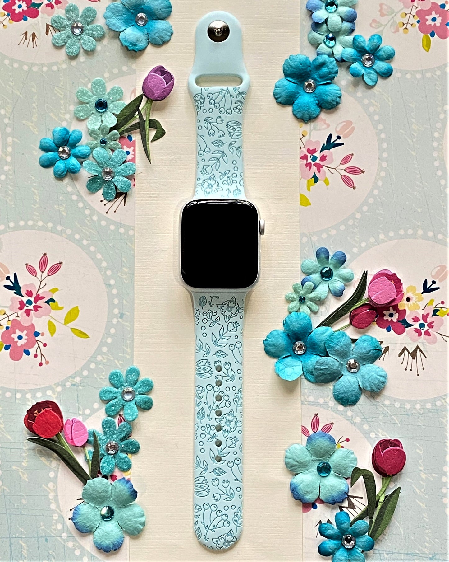 Spring Flower Watch Band For Apple Watch