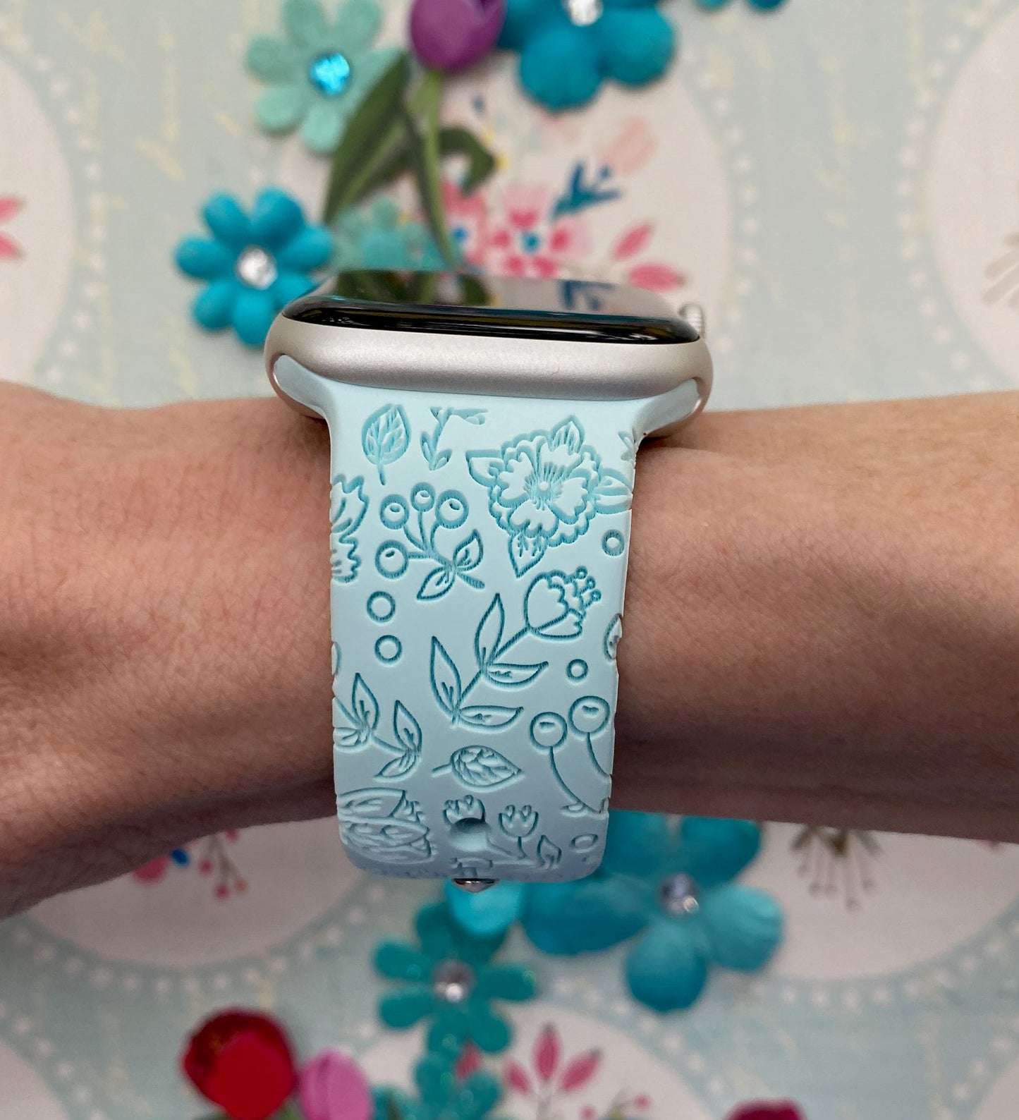 Spring Flower Watch Band For Apple Watch