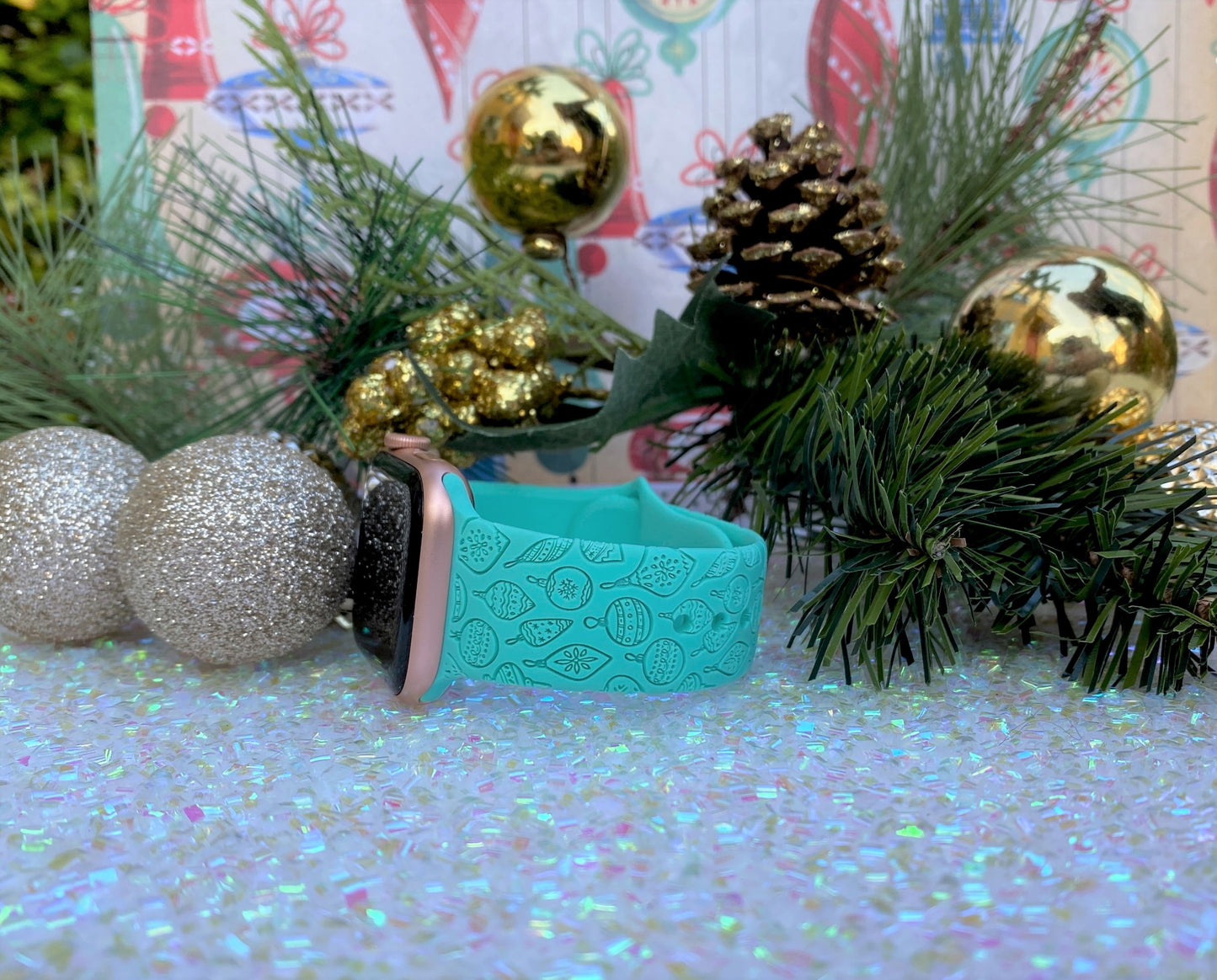 Christmas Tree Ornaments Watch Band For Apple Watch