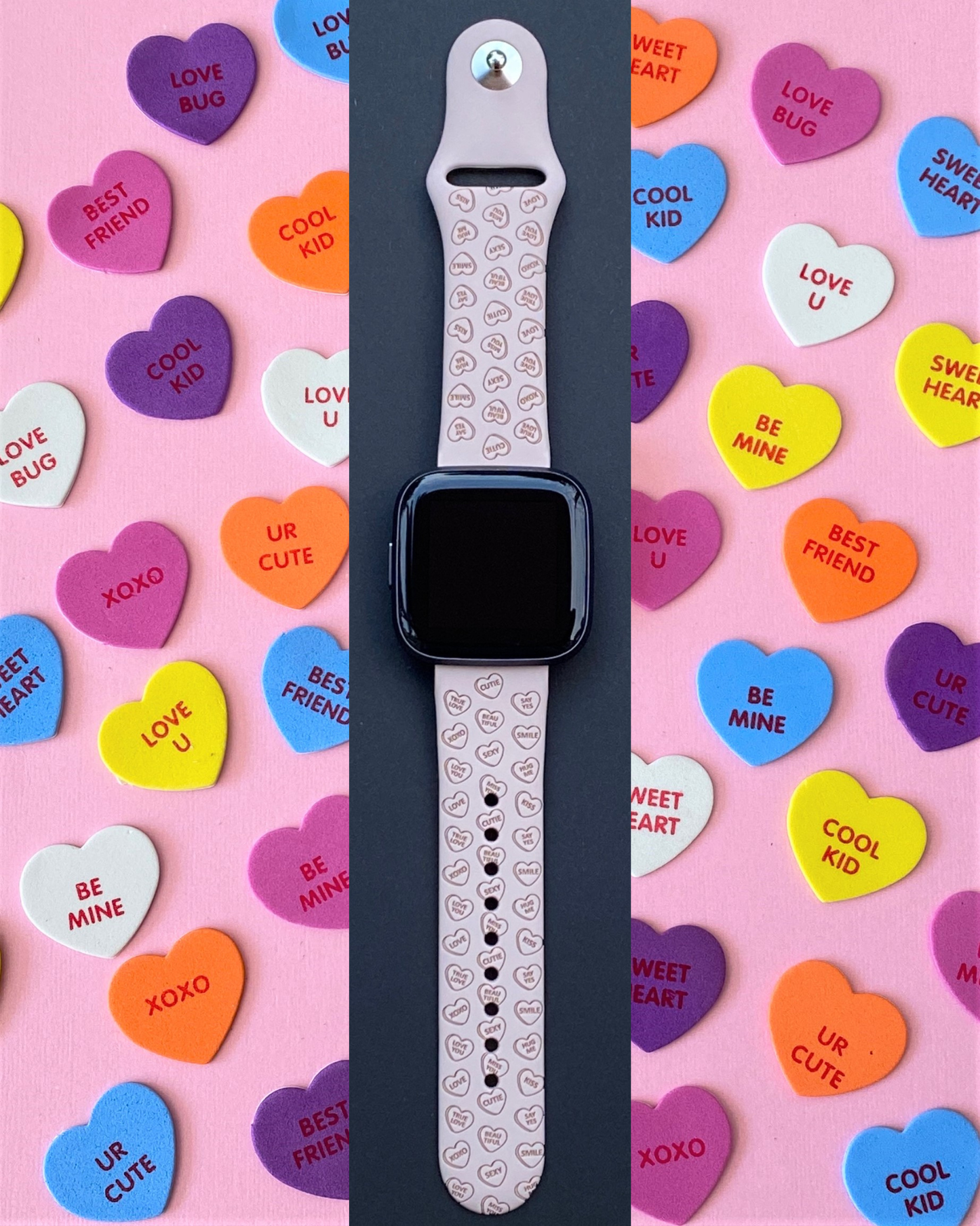 Candy Hearts Fitbit Versa 1/2 Watch Band