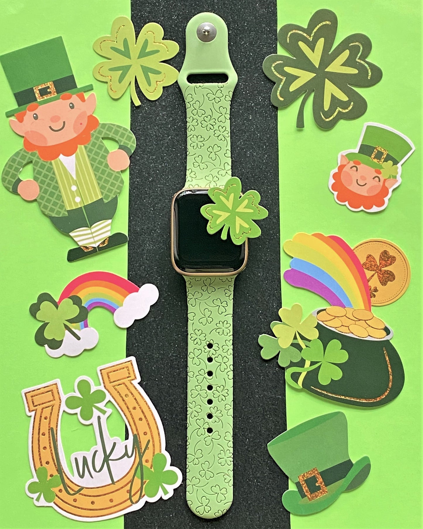 St Patty's Day Clover Watch Band For Apple Watch
