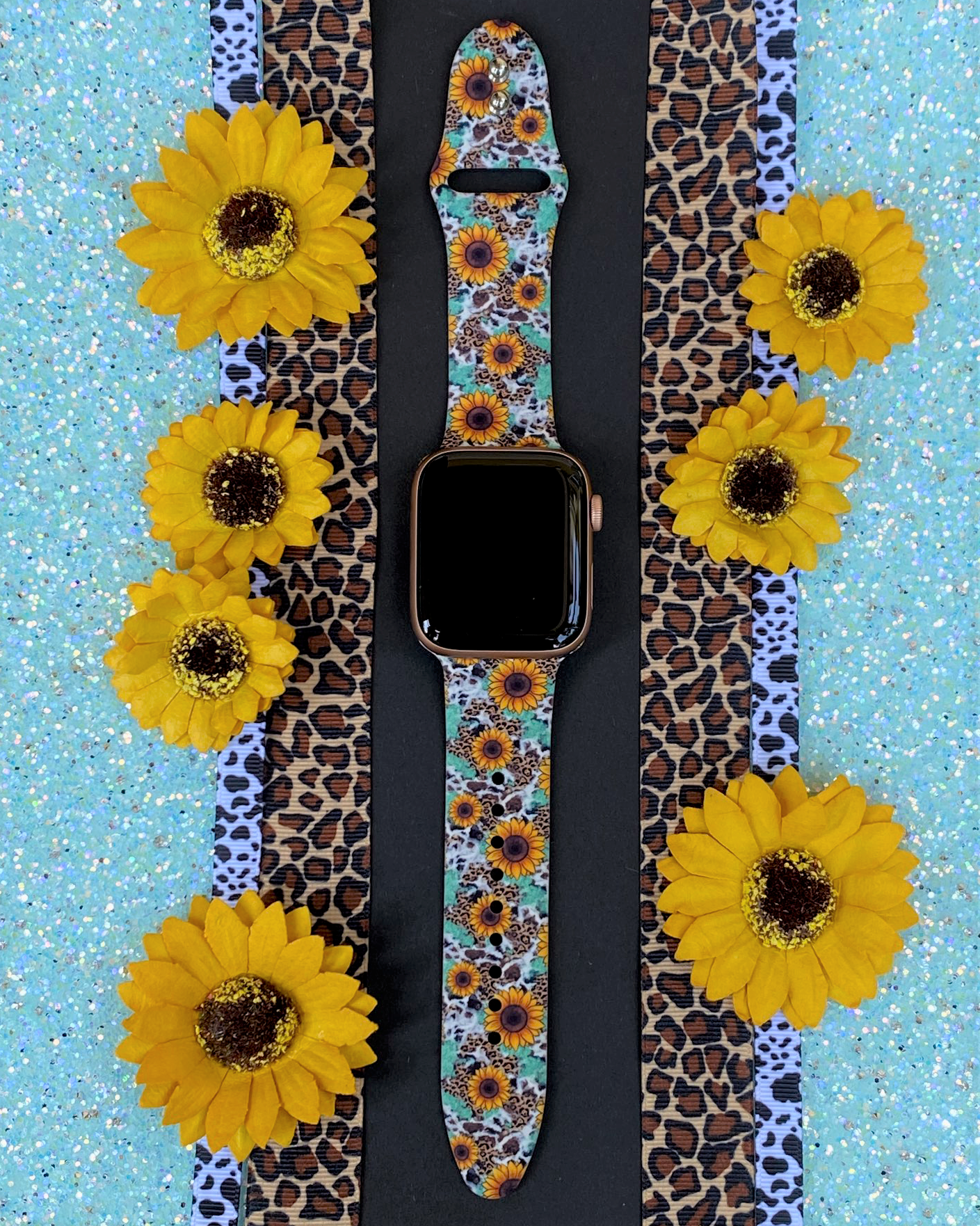 Western Sunflower Watch Band For Apple Watch