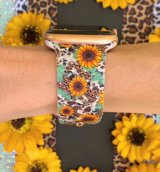 Western Sunflower Watch Band For Apple Watch