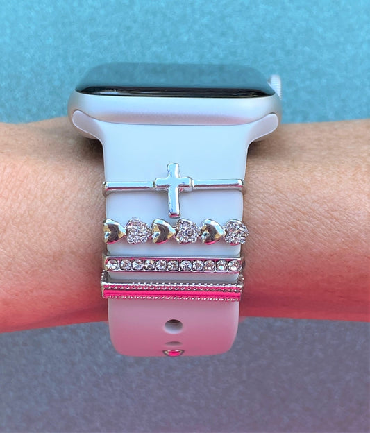 Silver Cross Stackable Watch Charm