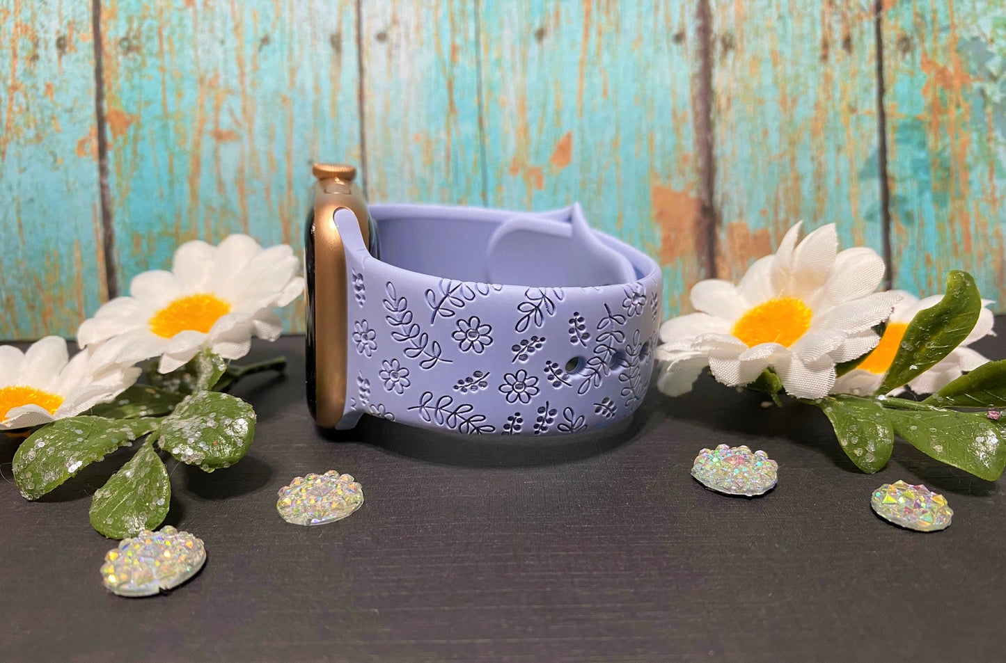 Spring Flower and Leaves Watch Band For Apple Watch
