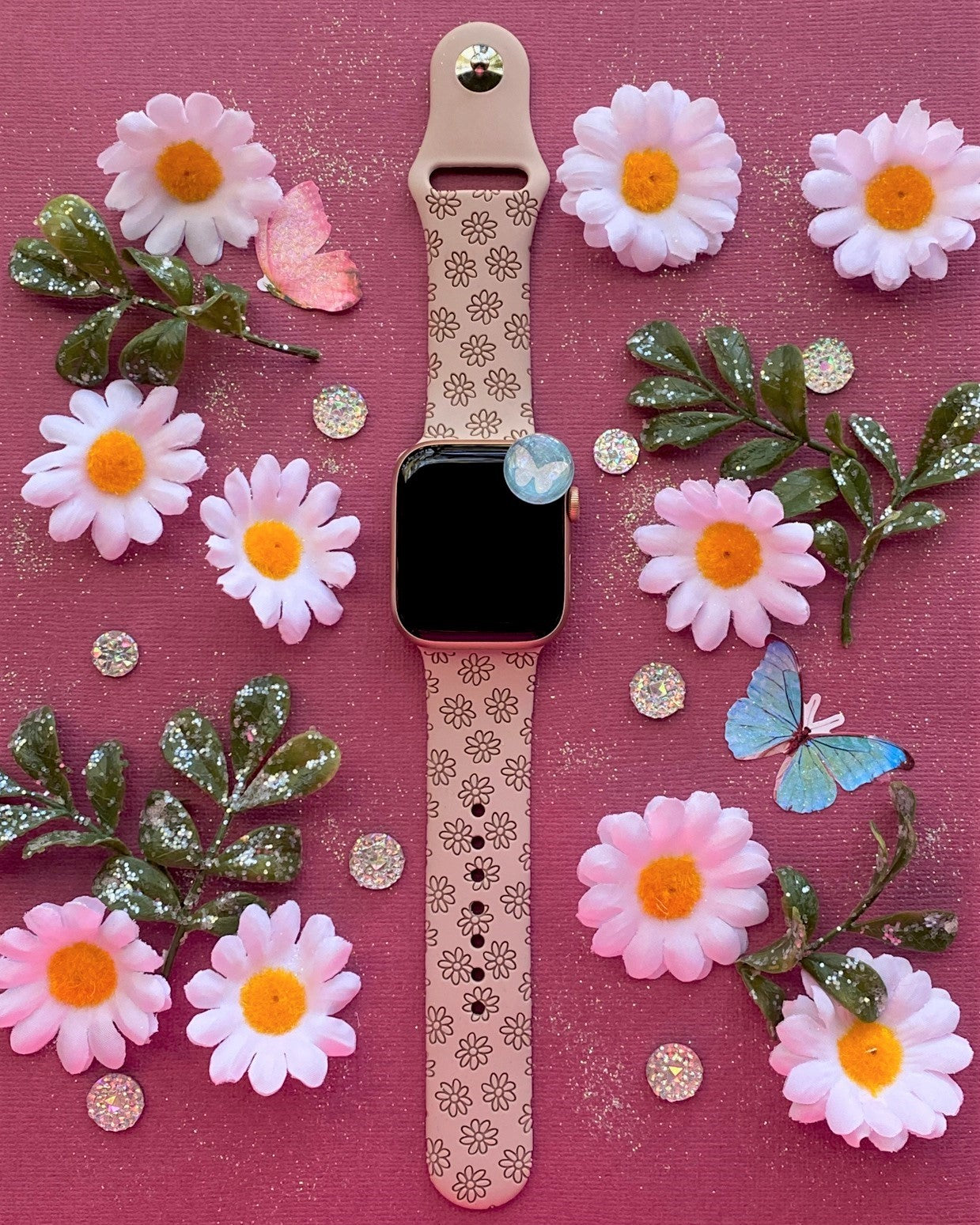 Daisy Flower Watch Band For Apple Watch