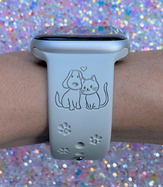 Cat and Dog Love Watch Band For Apple Watch
