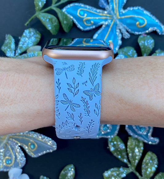 Dragonfly and Butterflies Watch Band For Apple Watch