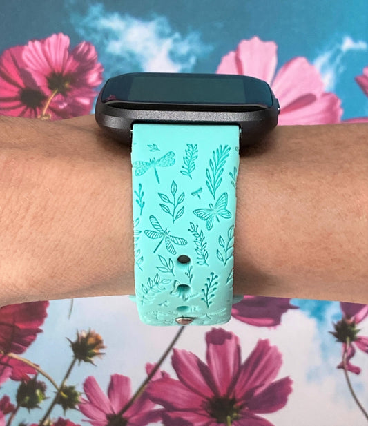 Dragonfly and Butterflies Fitbit Versa 1/2 Watch Band