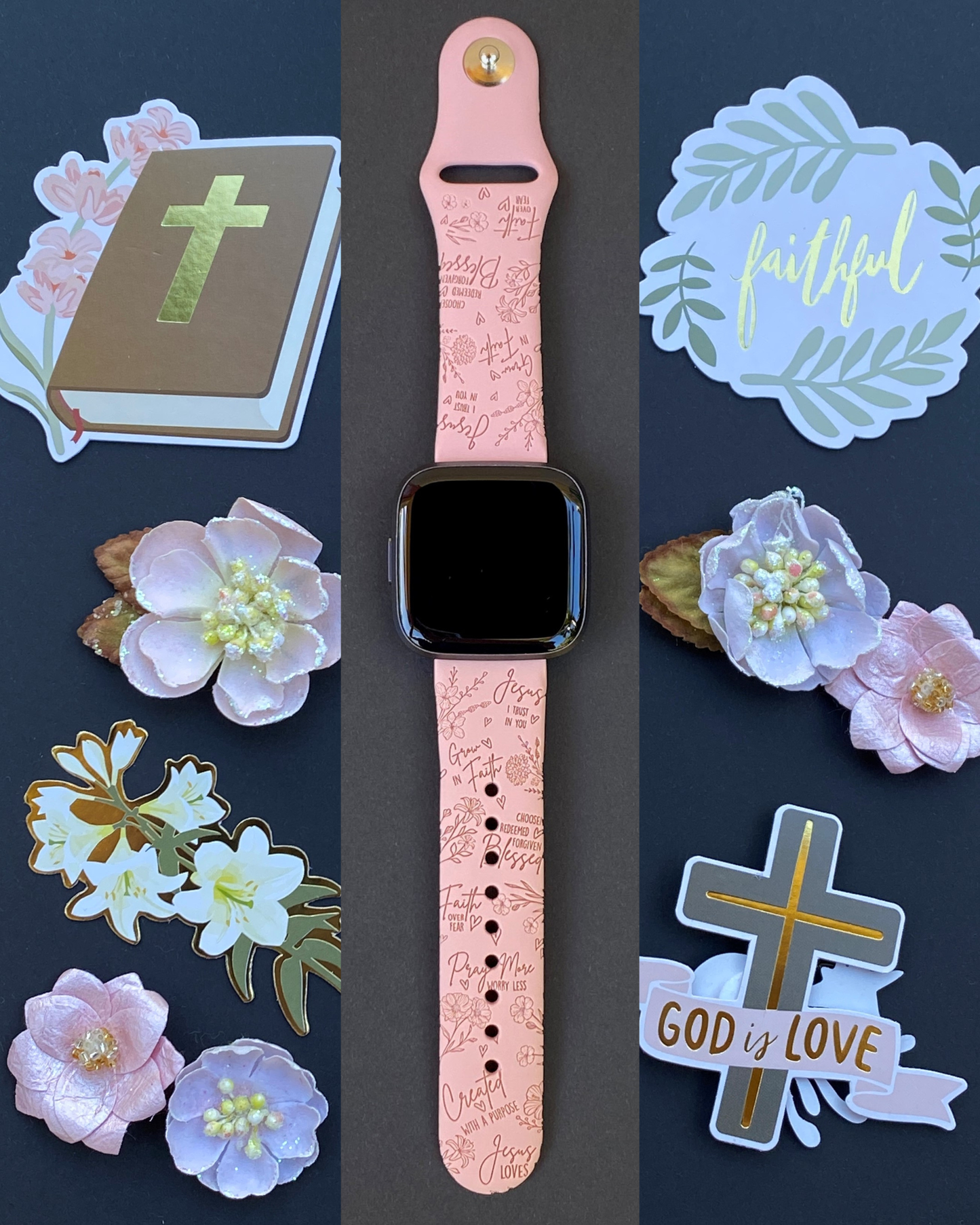 Faith Floral Fitbit Versa 1/2 Watch Band