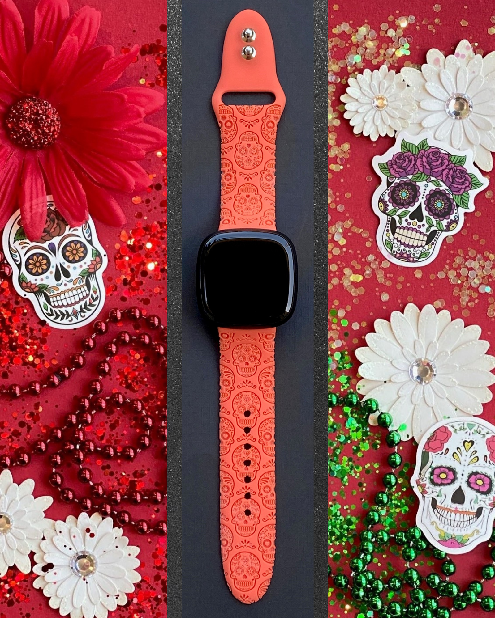 Red fitbit versa online band