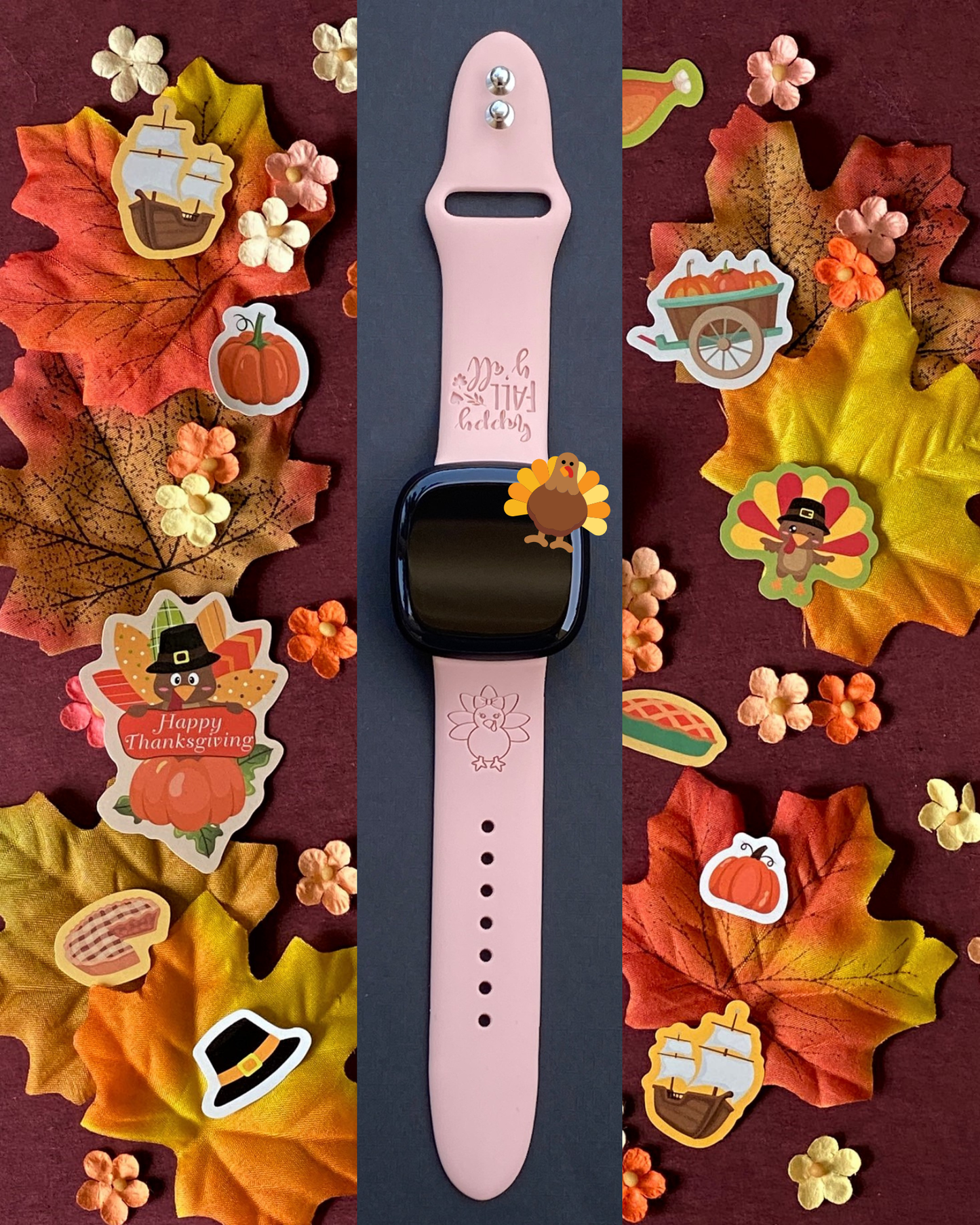 Turkey Fall Fitbit Versa 3/Versa 4/Sense/Sense 2 Watch Band