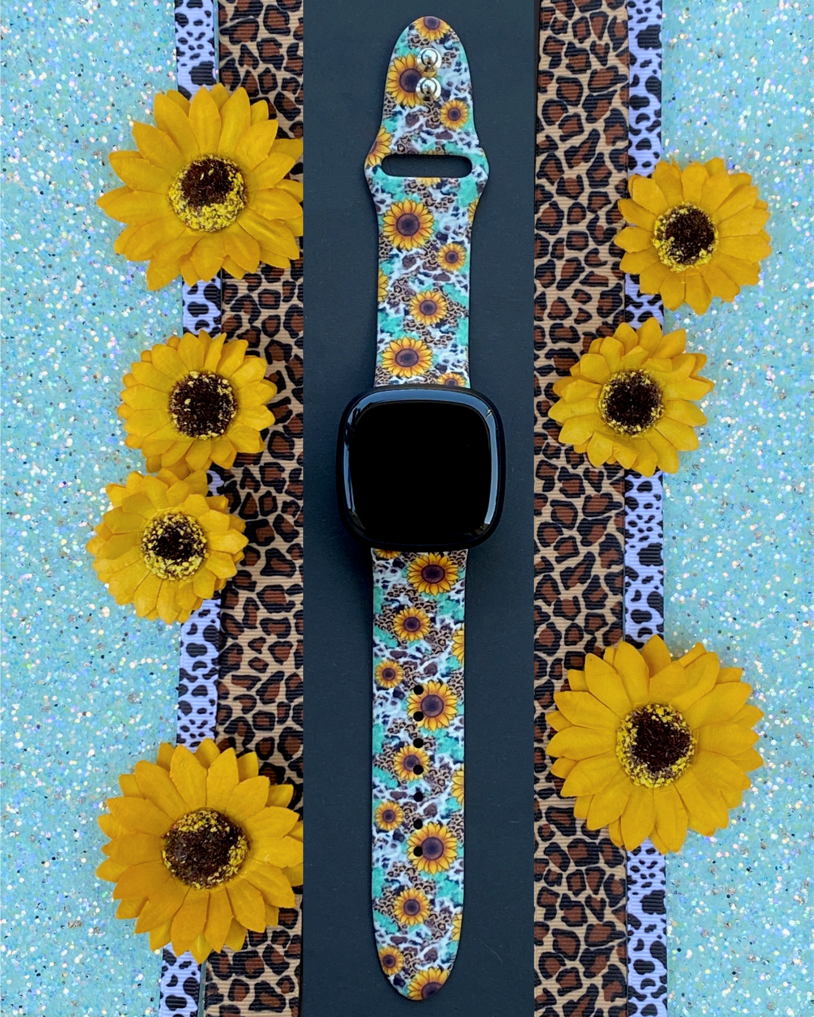 Sunflower fitbit versa band sales