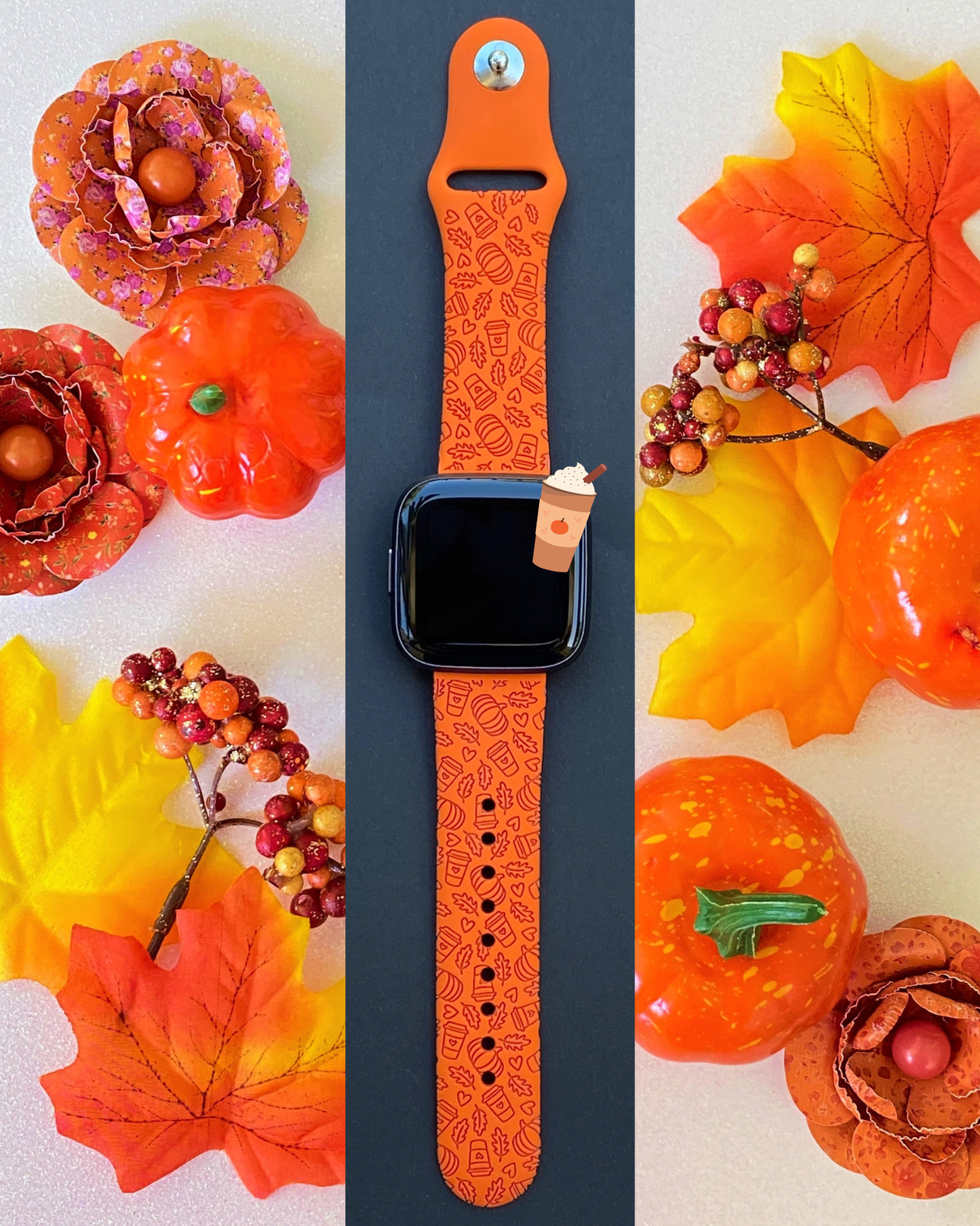 Pumpkin Spice Latte Fitbit Versa 1/2 Watch Band