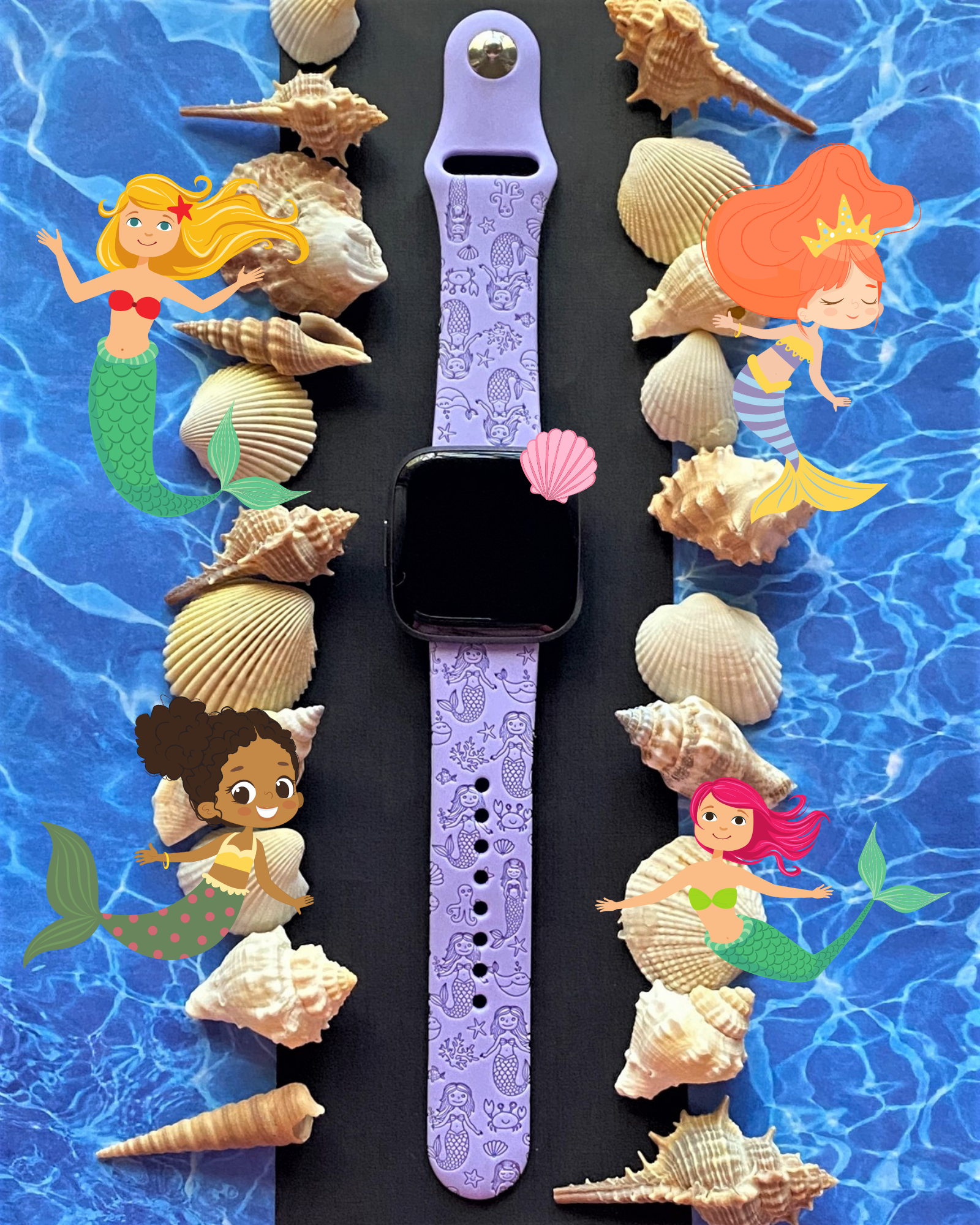 Mermaid Fitbit Versa 1/2 Watch Band – Lux Bands Shop