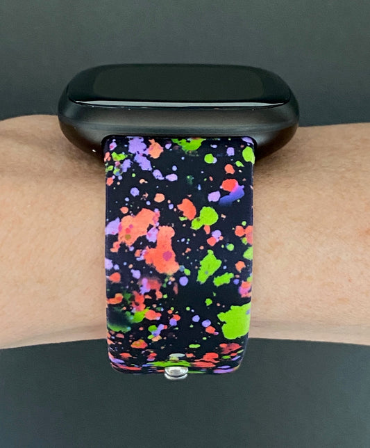 Neon Splatter Fitbit Versa 1/2 Watch Band