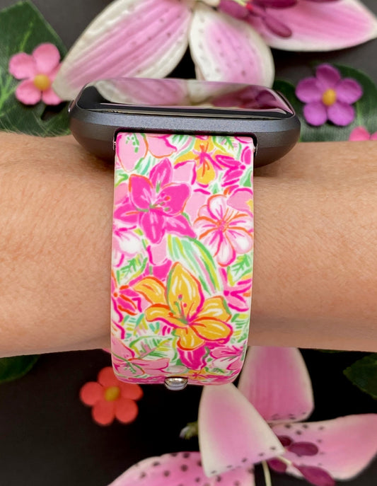Pink Tropics Fitbit Versa 3/Versa 4/Sense/Sense 2 Watch Band