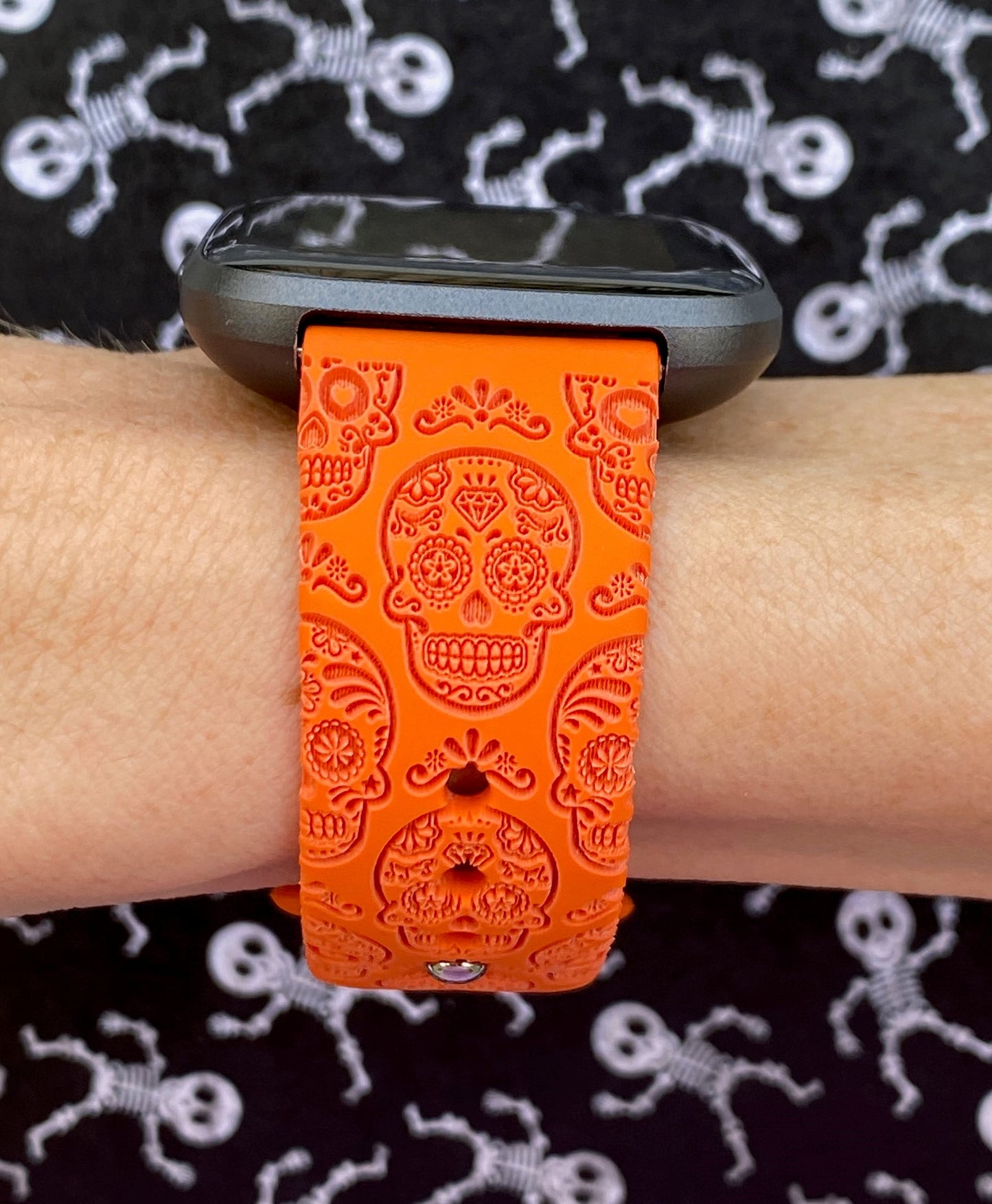 Sugar Skulls Fitbit Versa 1/2 Watch Band