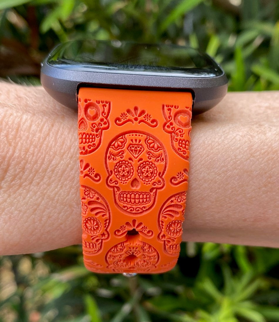 Sugar Skulls Fitbit Versa 1/2 Watch Band