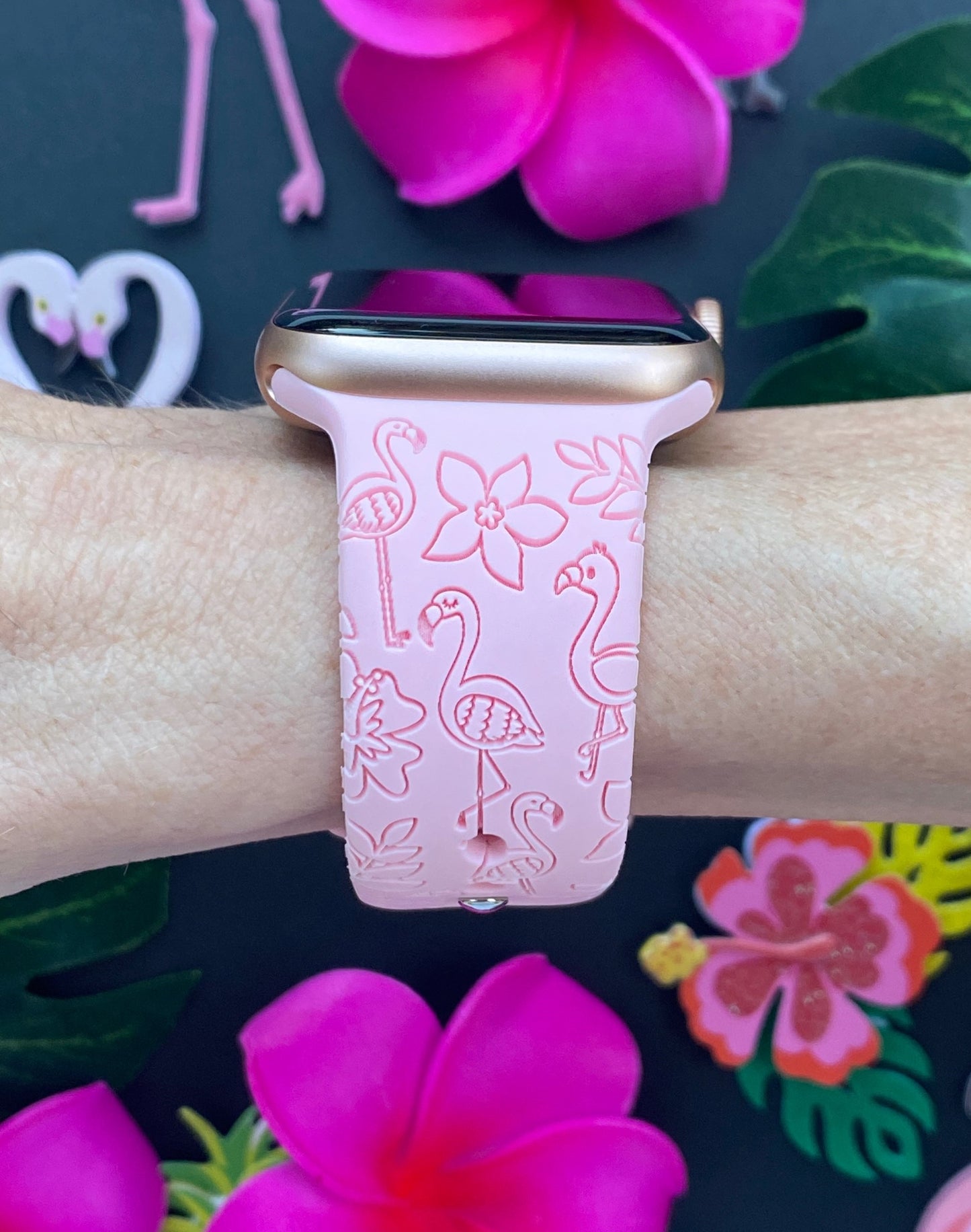Tropical Flamingo Watch Band For Apple Watch