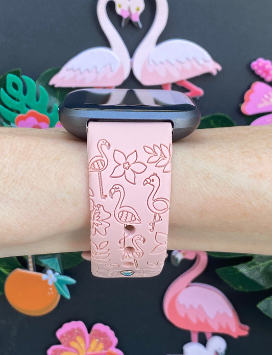 Tropical Flamingo Fitbit Versa 1/2 Watch Band