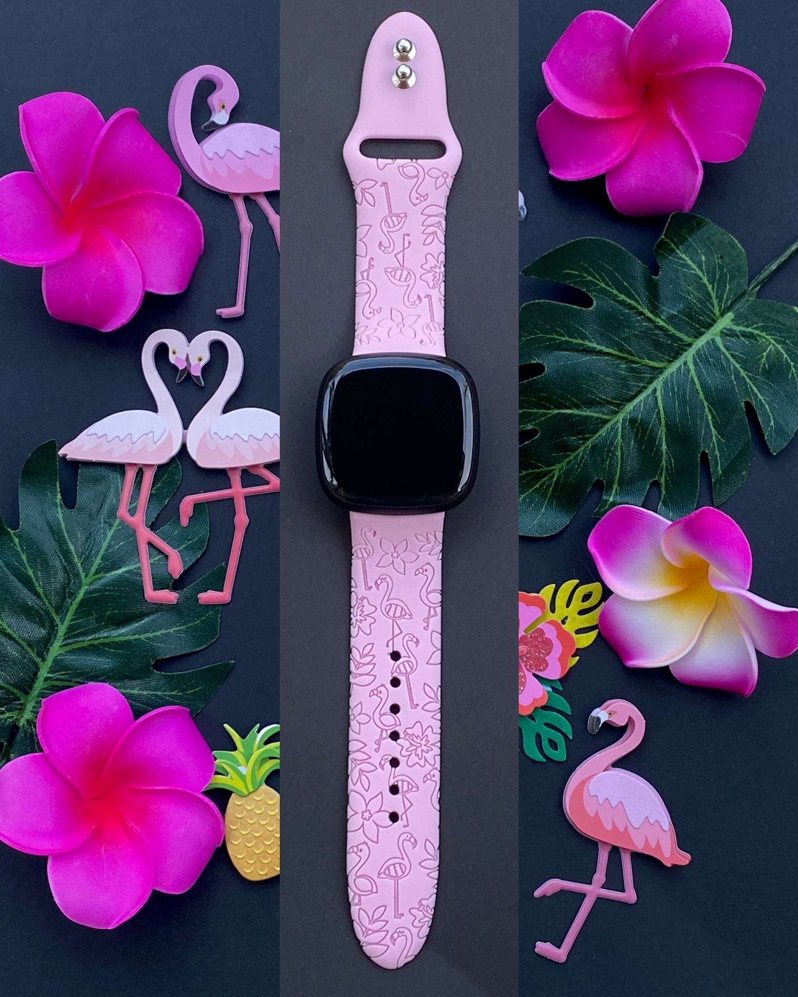 Tropical Flamingo Fitbit Versa 3 Versa 4 Sense Sense 2 Watch Band
