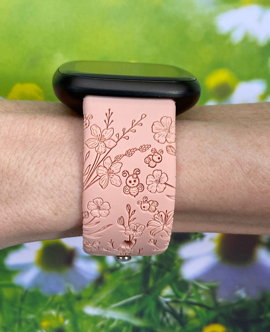 Wildflower and Bees Fitbit Versa 3/Versa 4/Sense/Sense 2 Watch Band