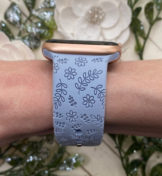 Spring Flower and Leaves Watch Band For Apple Watch