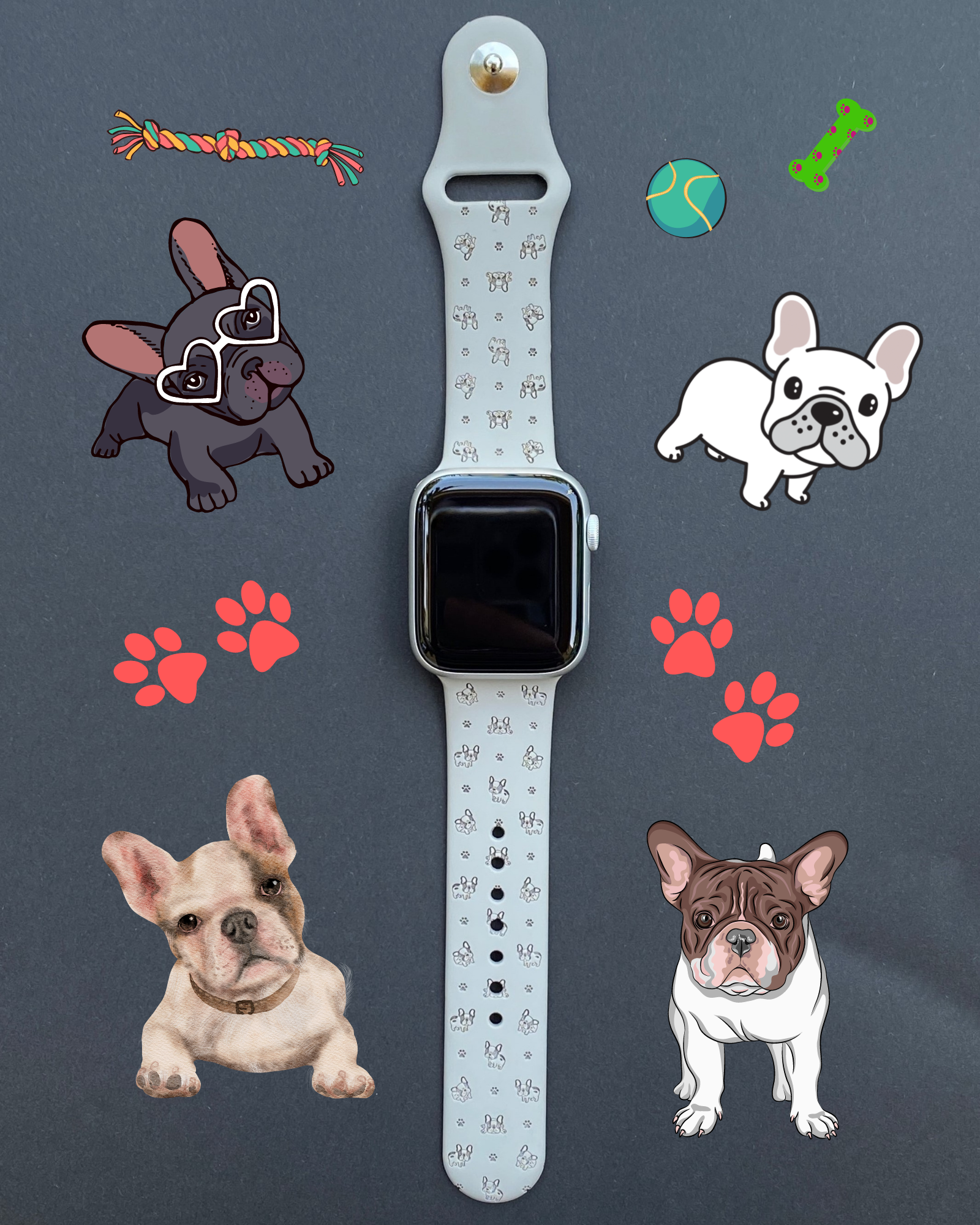 Frenchie apple watch band new arrivals