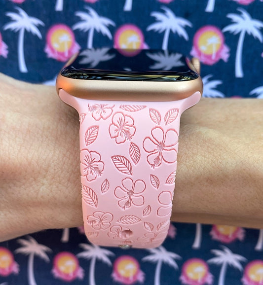 Tropical Hibiscus Watch Band For Apple Watch