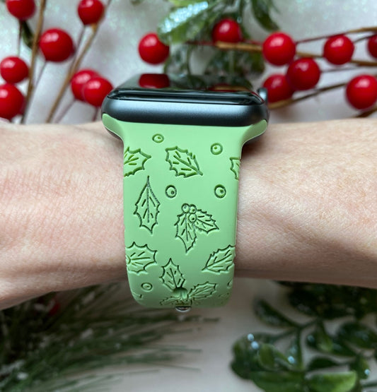 Holly Winter Watch Band For Apple Watch