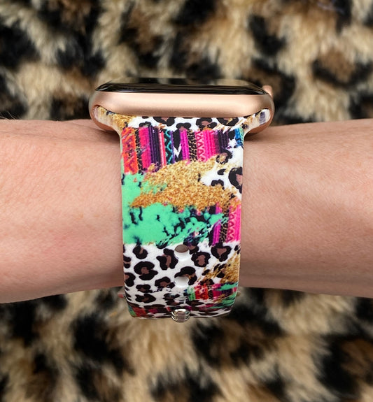 Leopard Serape Watch Band For Apple Watch
