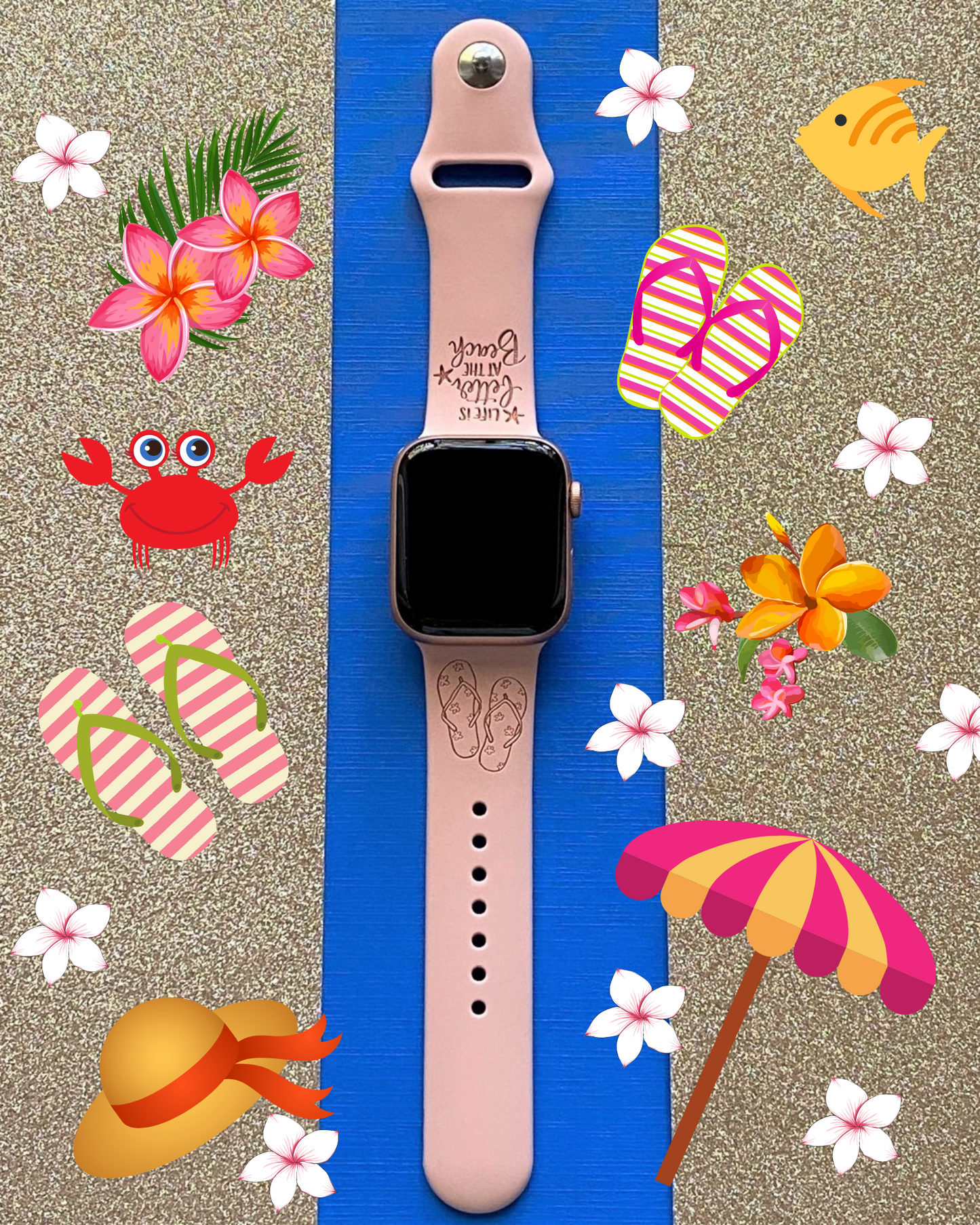 Flip Flops Beach Watch Band For Apple Watch