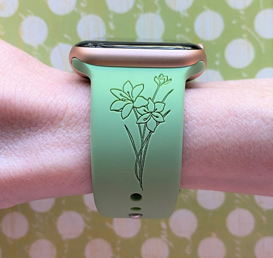 Lily and Wild Flower Watch Band For Apple Watch
