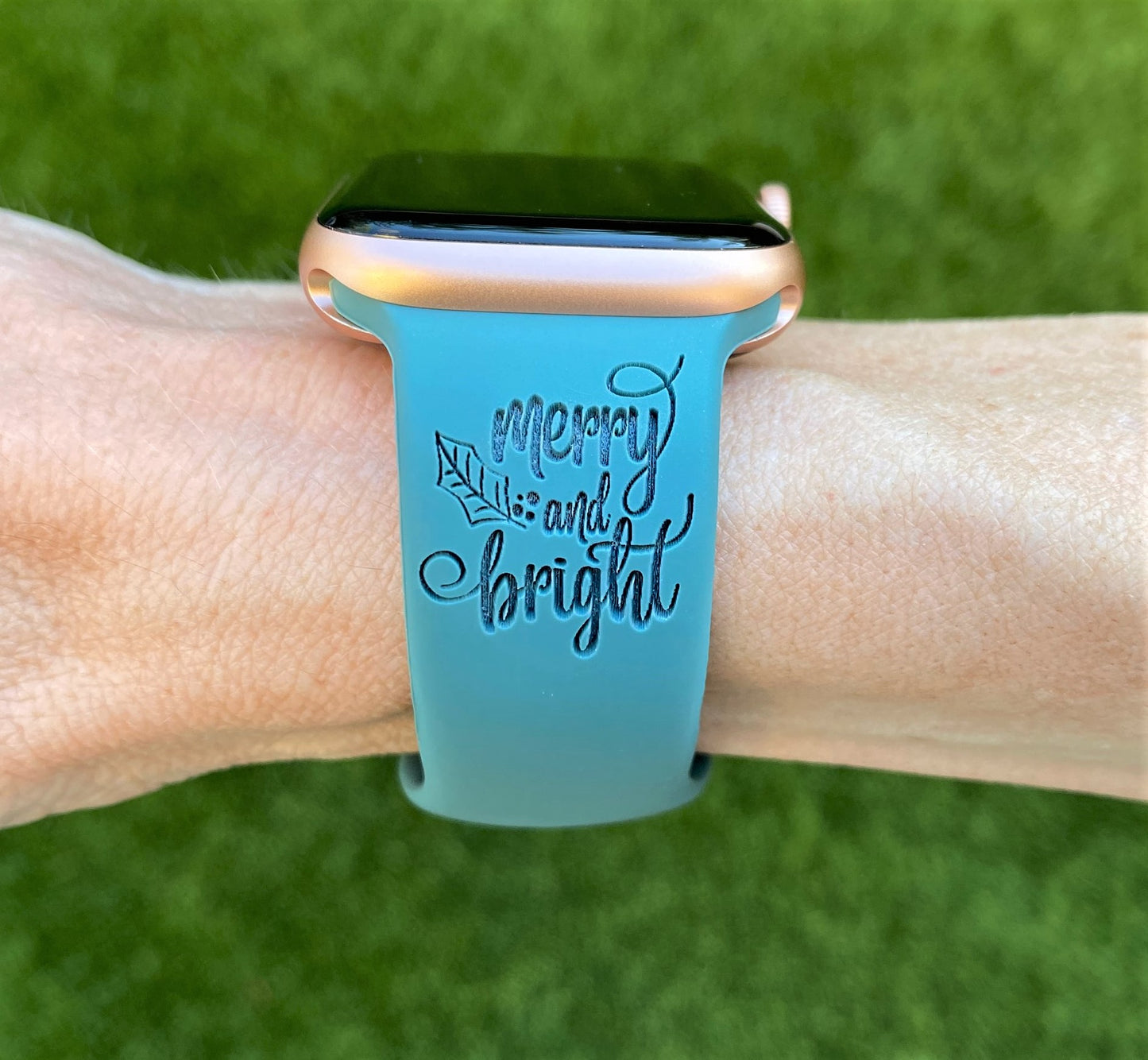 Merry and Bright Christmas Watch Band For Apple Watch