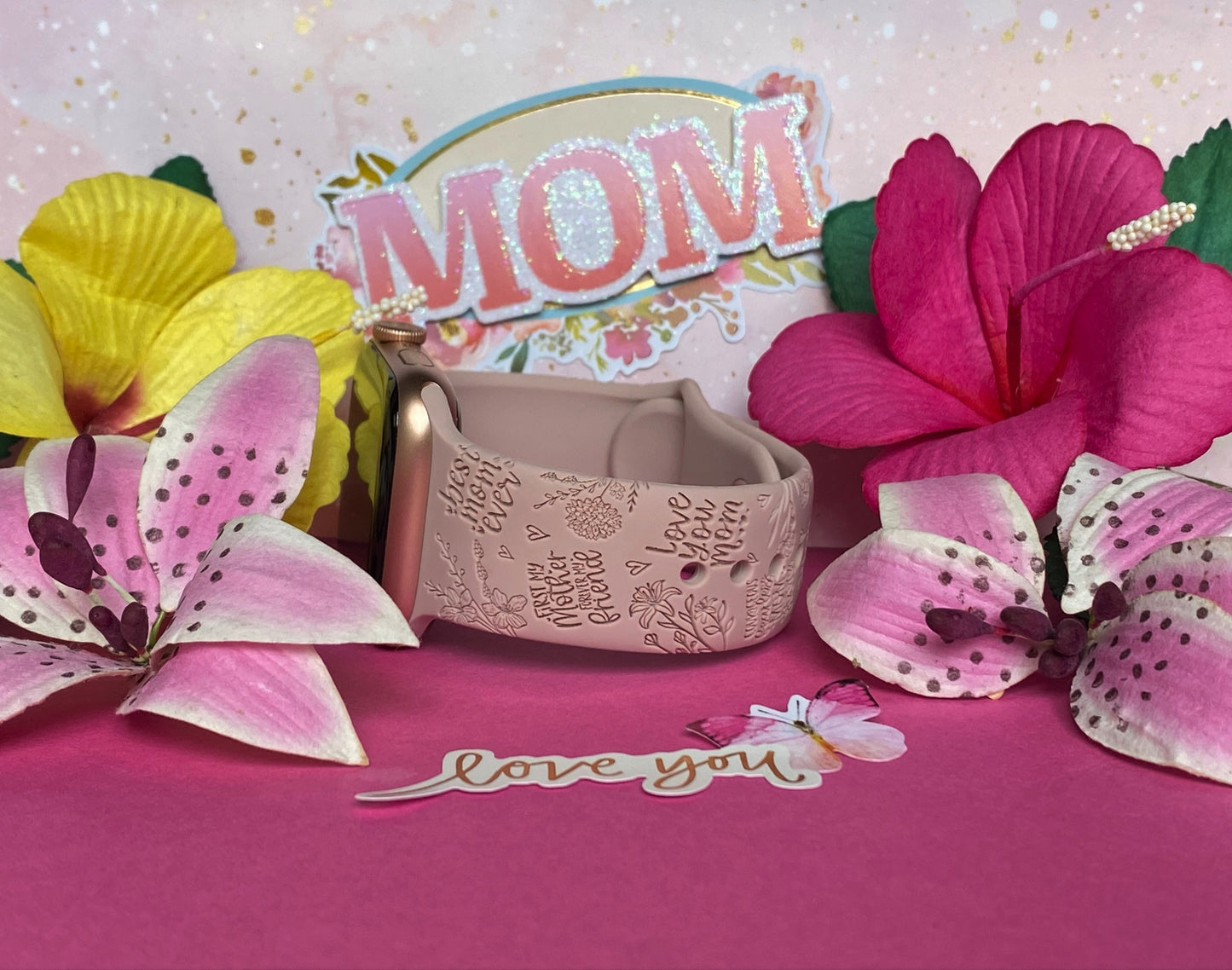 Mother's Day Floral Watch Band For Apple Watch