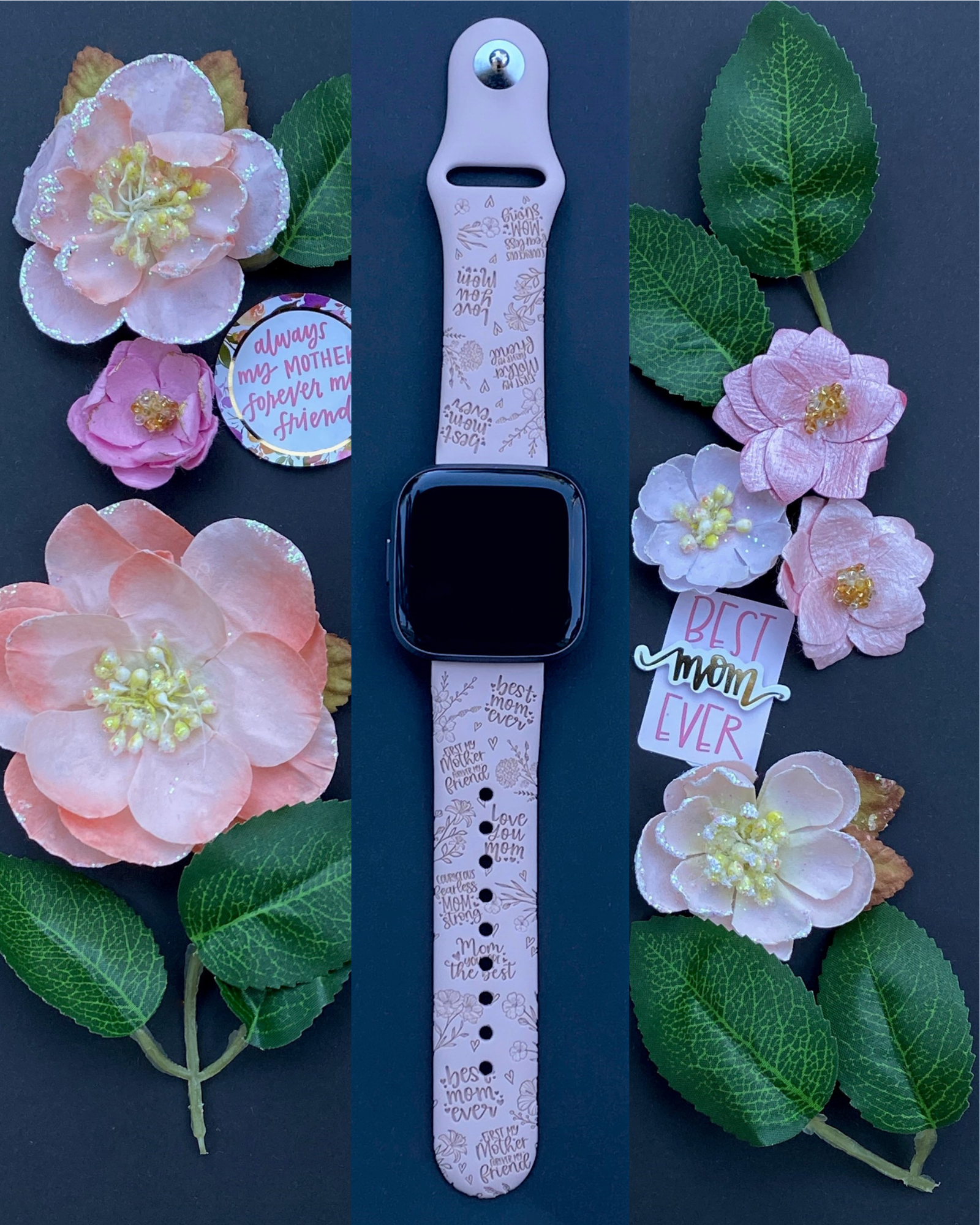 Floral fitbit versa band hotsell