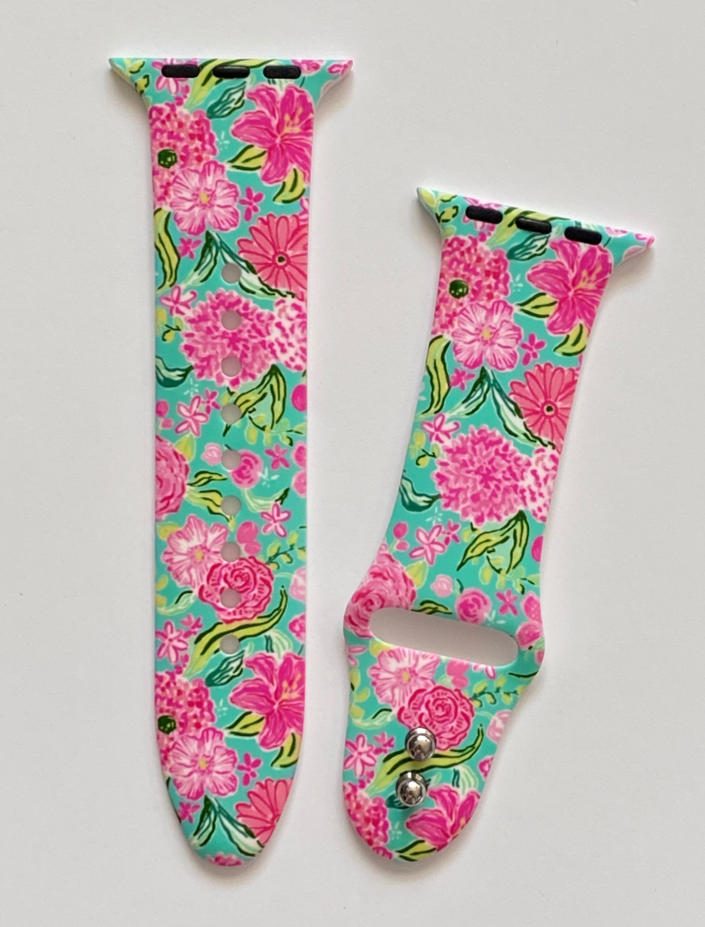 Pink Blooms Watch Band For Apple Watch